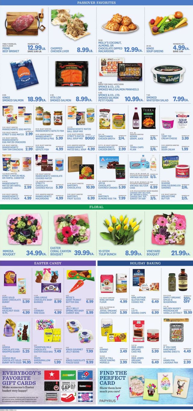 Kings Food Markets Ad from 04/08/2022