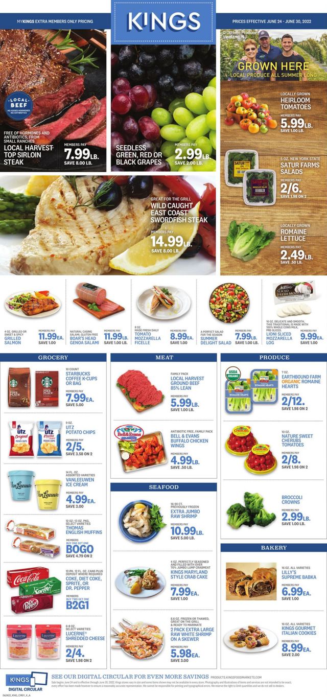 Kings Food Markets Ad from 06/24/2022