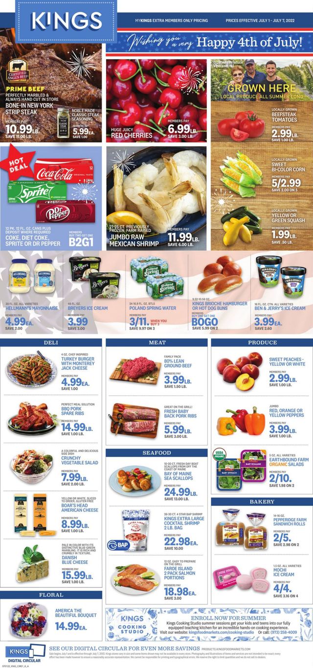 Kings Food Markets Ad from 07/01/2022