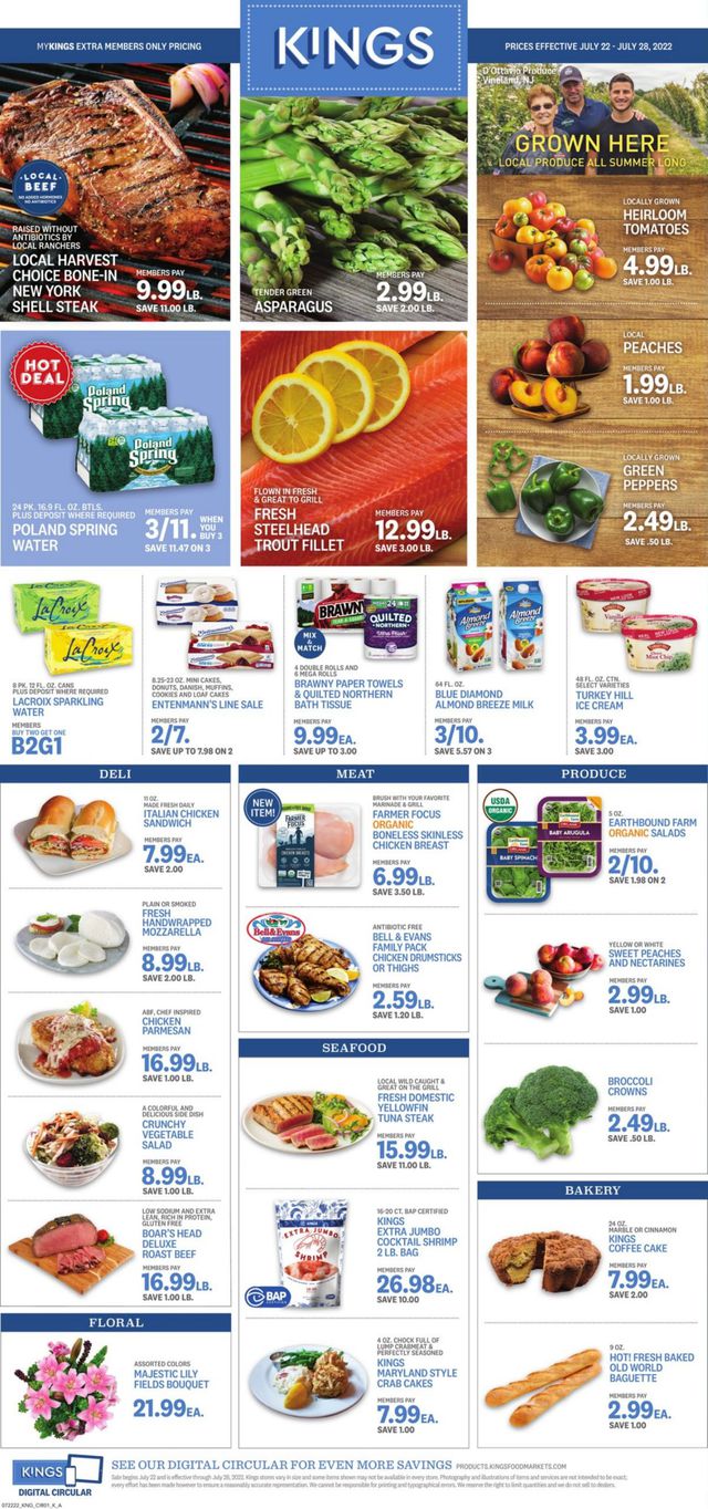 Kings Food Markets Ad from 07/22/2022