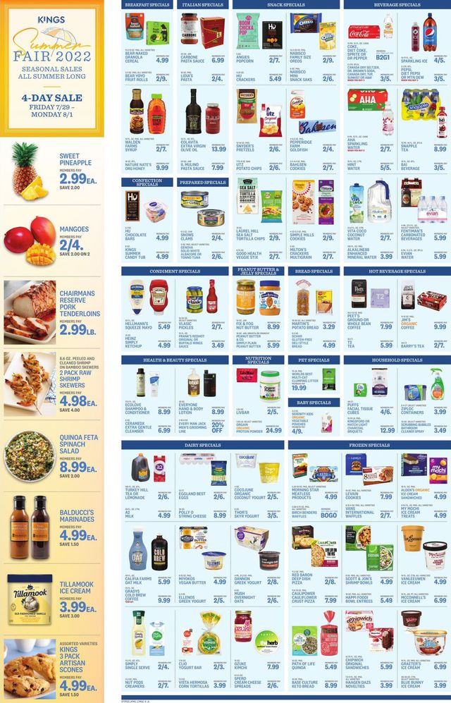 Kings Food Markets Ad from 07/29/2022