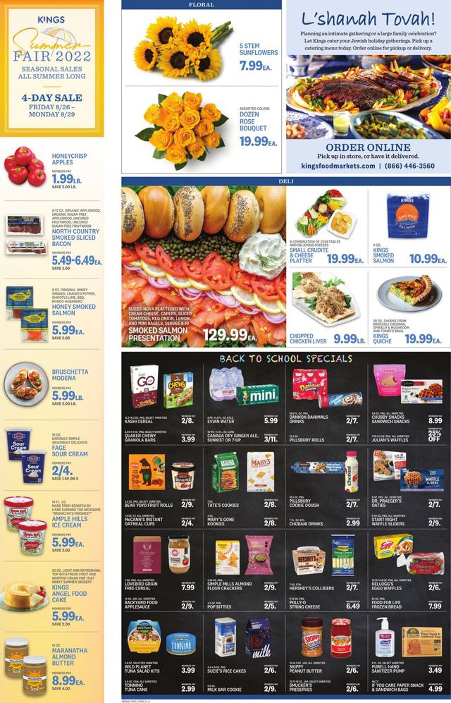 Kings Food Markets Ad from 08/26/2022