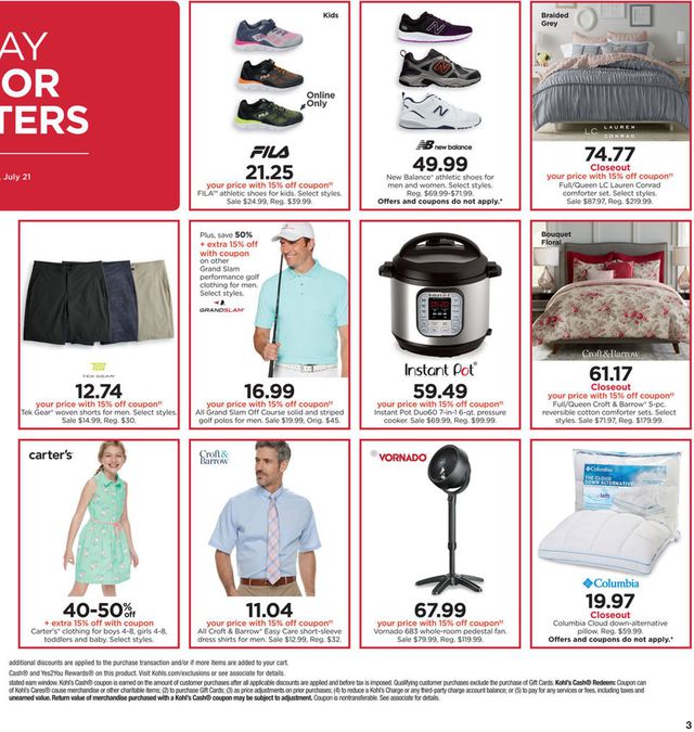 Kohl's Ad from 07/21/2019
