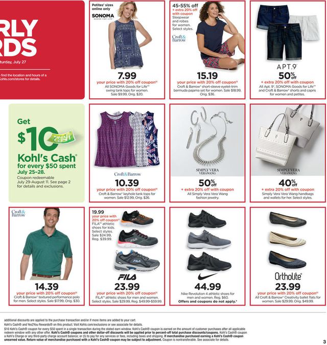 Kohl's Ad from 07/27/2019