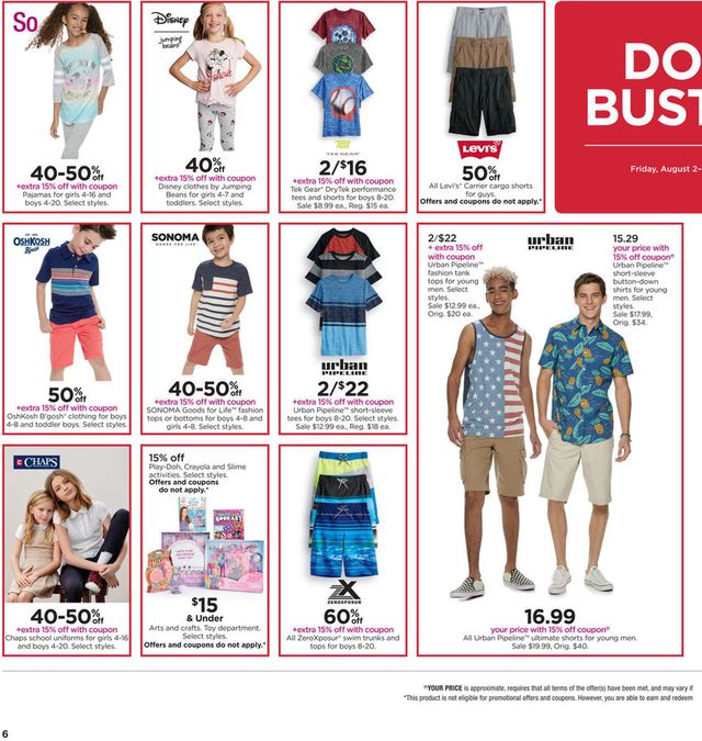 Kohl's Ad from 08/02/2019