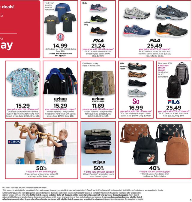 Kohl's Ad from 08/08/2019