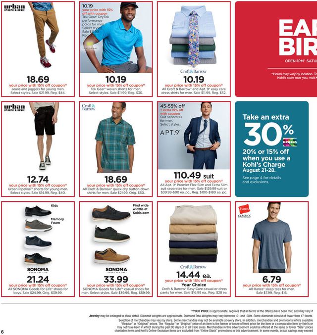 Kohl's Ad from 08/24/2019