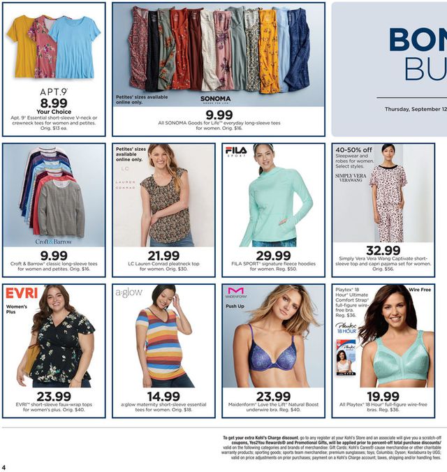 Kohl's Ad from 09/12/2019