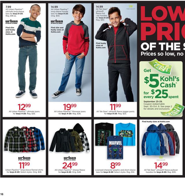 Kohl's Ad from 09/25/2019
