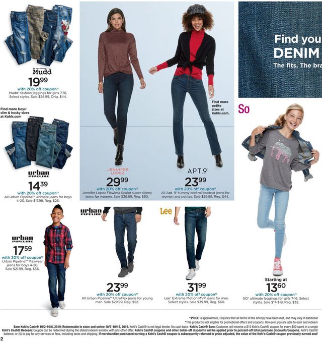 Kohl's Ad from 10/02/2019
