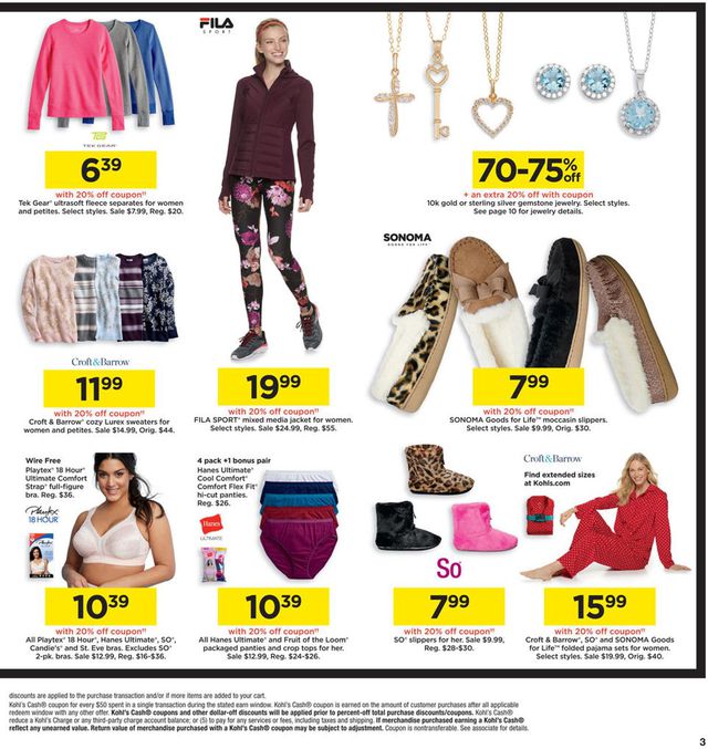 Kohl's Ad from 11/01/2019