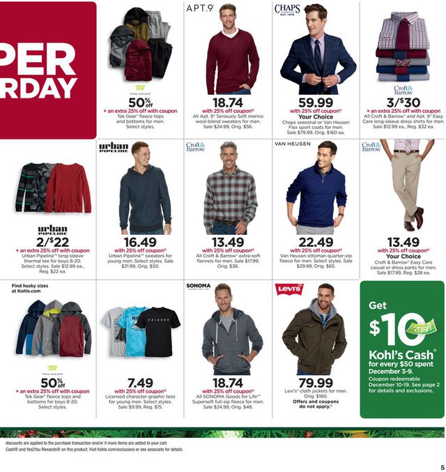 Kohl's Ad from 12/07/2019