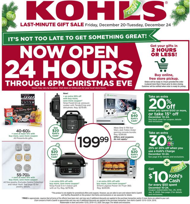 Kohl's Ad from 12/20/2019