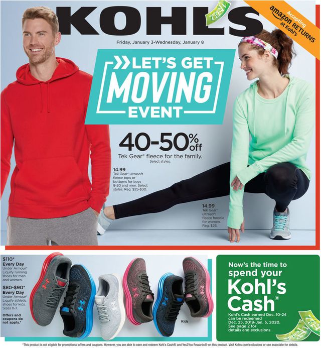 Kohl's Ad from 01/03/2020