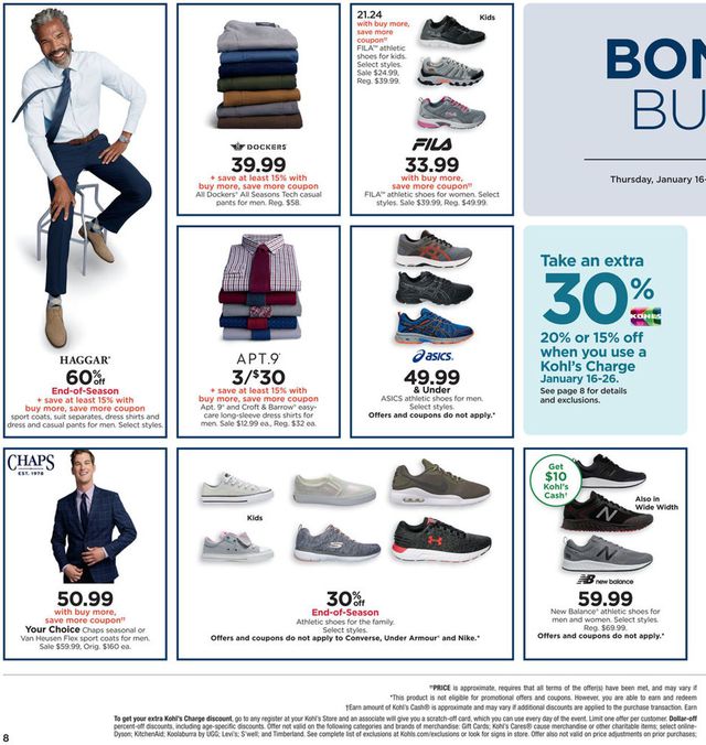 Kohl's Ad from 01/16/2020