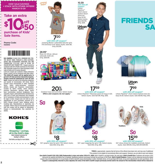 Kohl's Ad from 03/25/2020