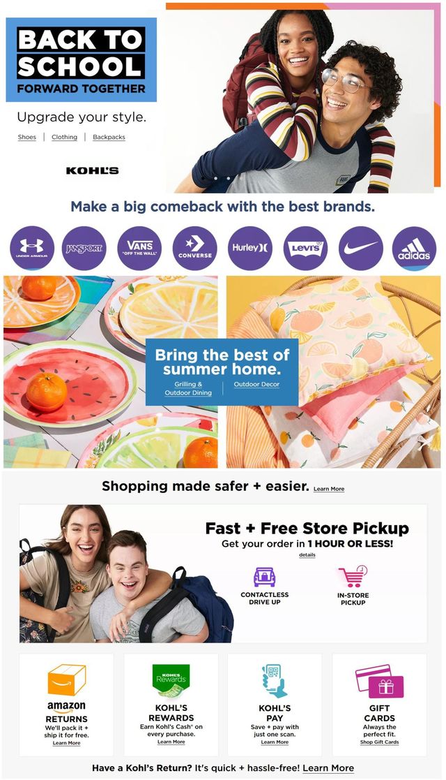 Kohl's Ad from 07/23/2021