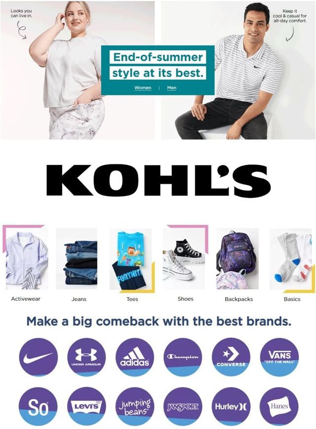Kohl's Ad from 08/13/2021