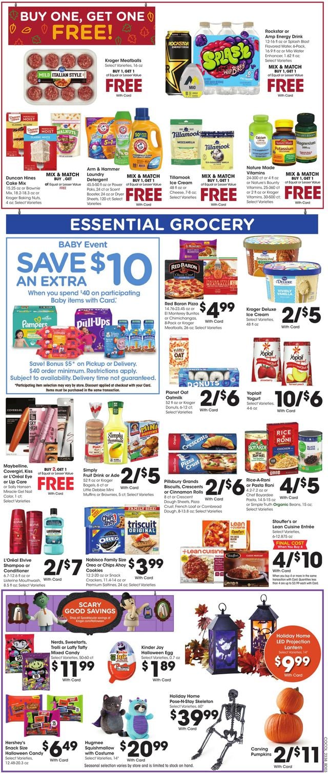 Kroger Ad from 10/18/2023