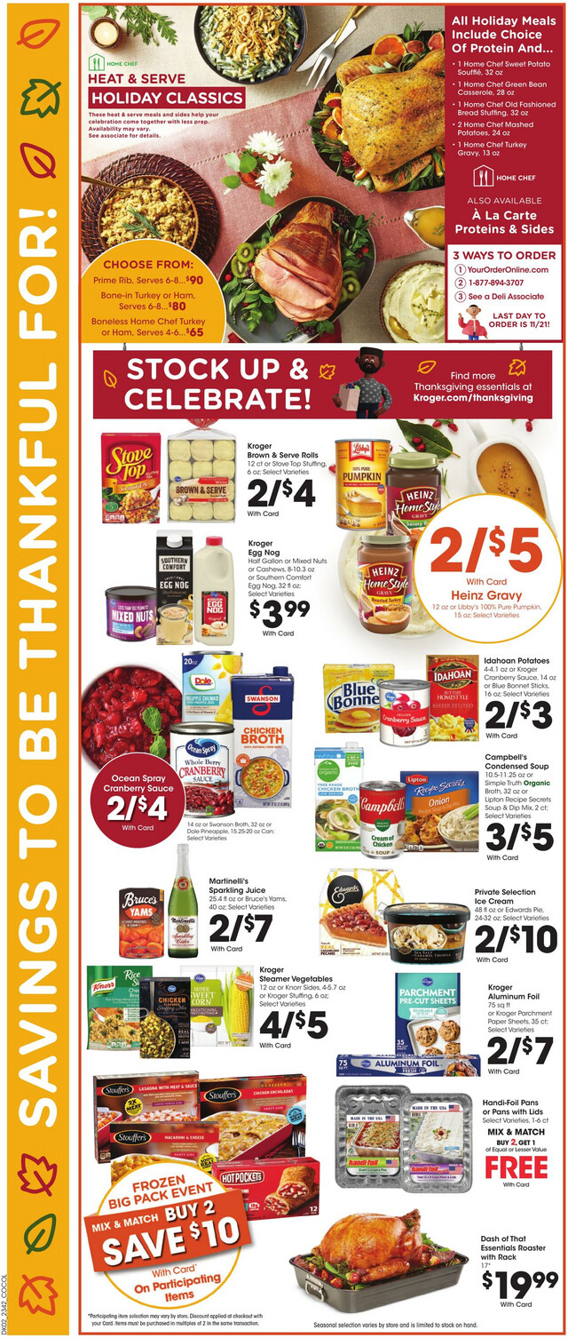 Kroger Ad from 11/15/2023