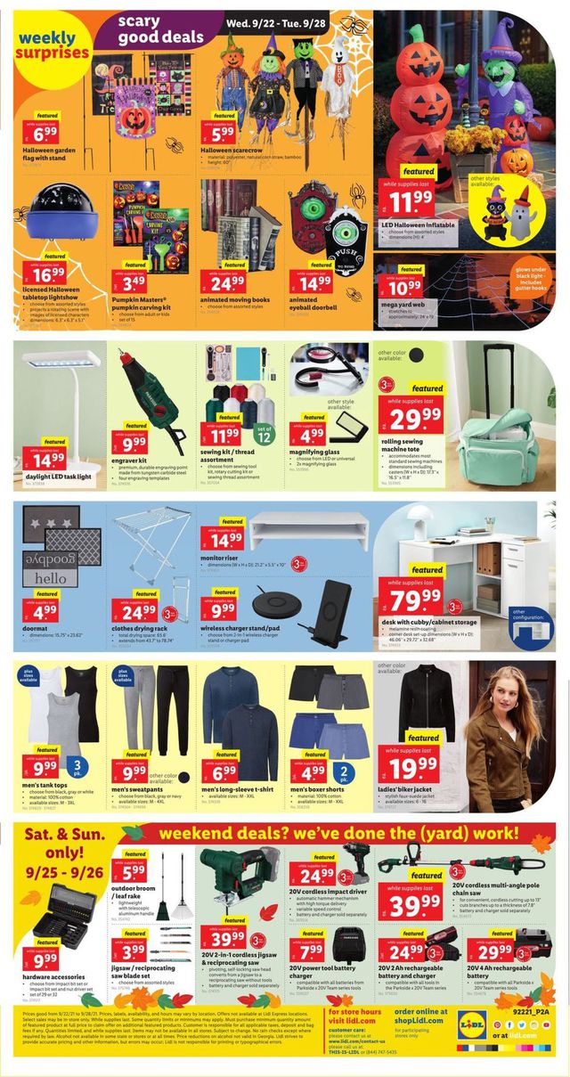 Lidl Ad from 09/22/2021