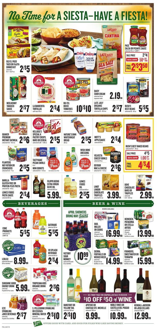 Lowes Foods Ad from 05/01/2019