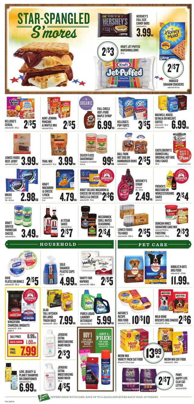 Lowes Foods Ad from 06/26/2019