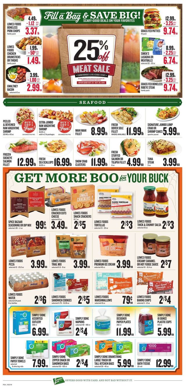 Lowes Foods Ad from 10/23/2019
