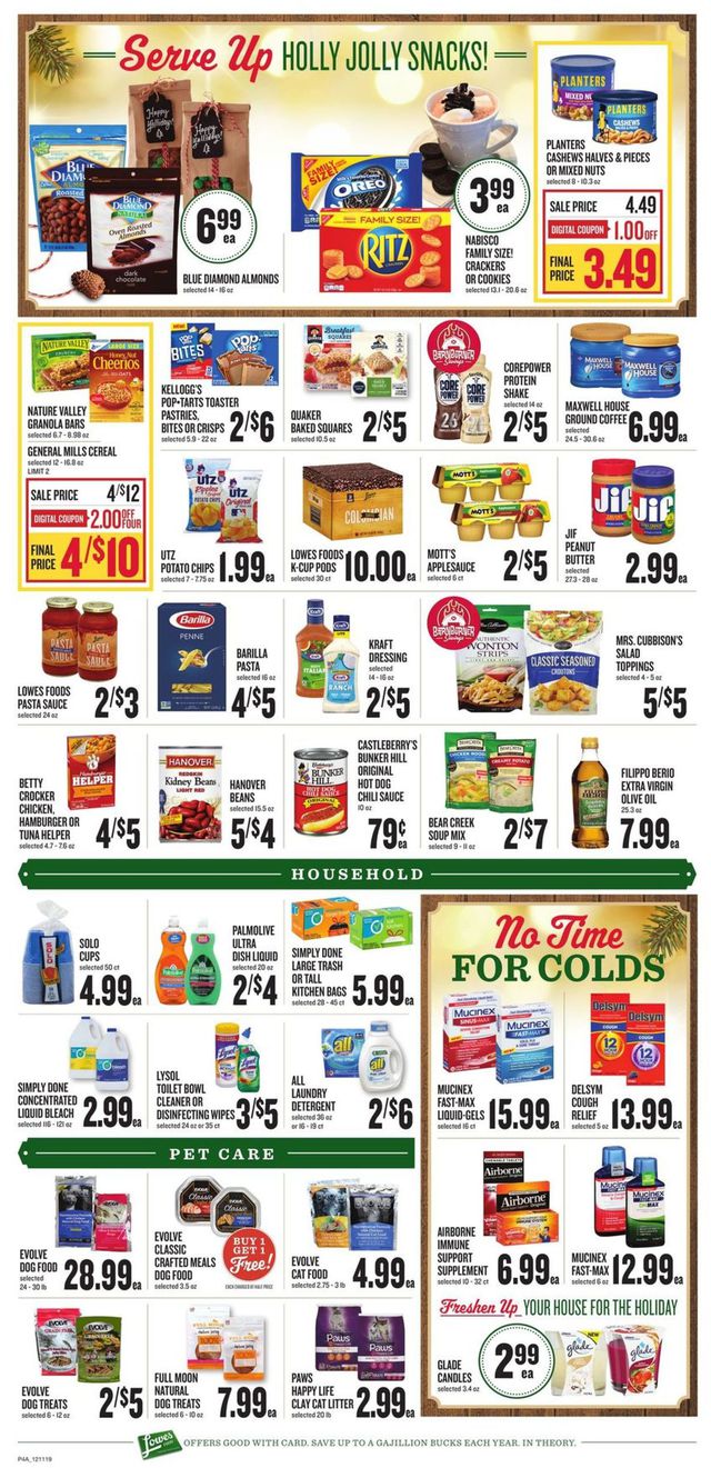 Lowes Foods Ad from 12/11/2019
