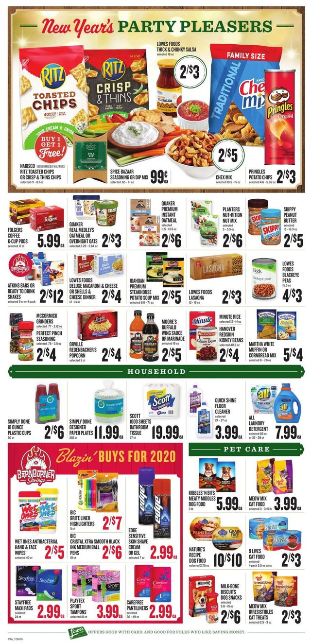 Lowes Foods Ad from 12/27/2019
