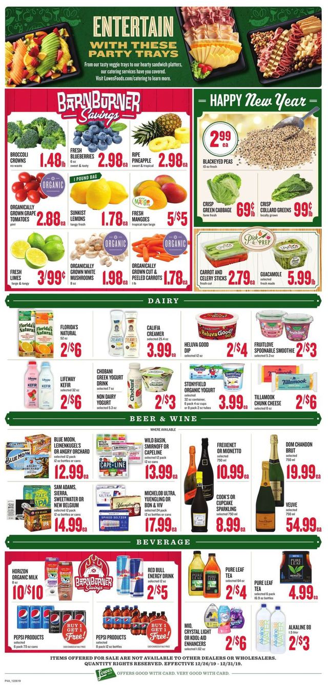 Lowes Foods Ad from 12/27/2019