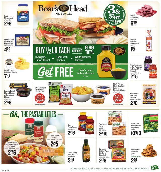Lowes Foods Ad from 09/30/2020