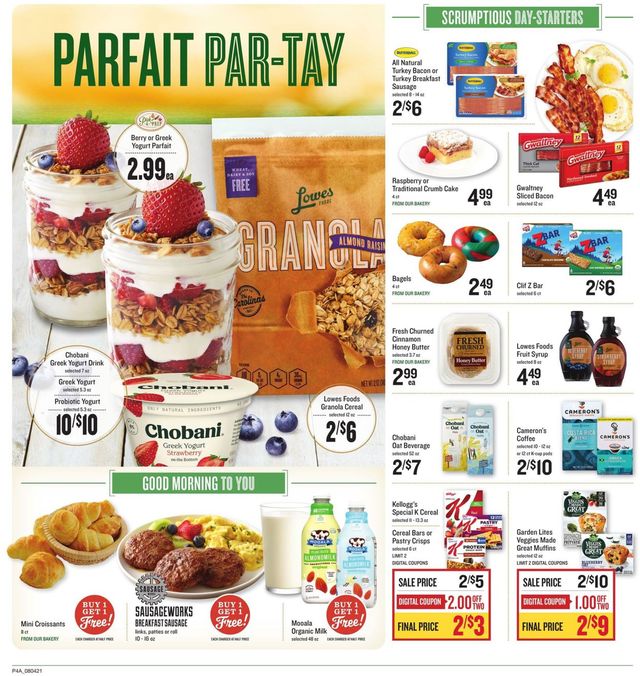 Lowes Foods Ad from 08/04/2021