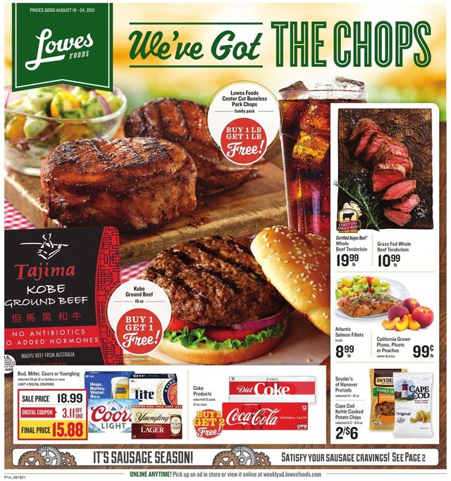 Lowes Foods Ad from 08/18/2021