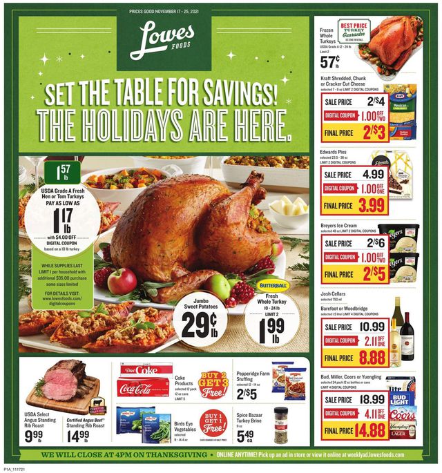 Lowes Foods Ad from 11/17/2021