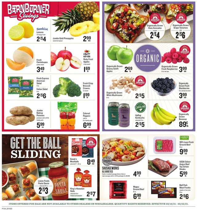 Lowes Foods Ad from 03/16/2022