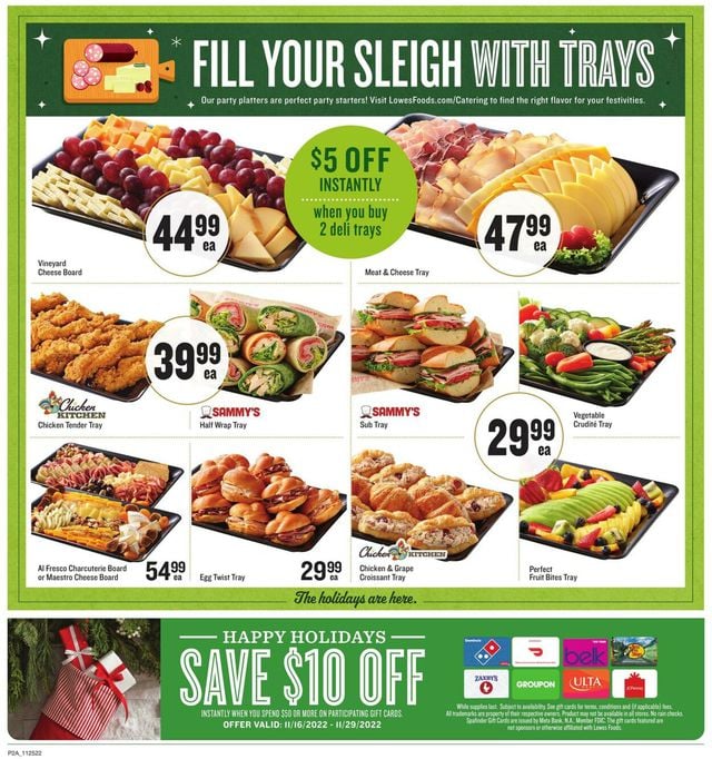 Lowes Foods Ad from 11/25/2022