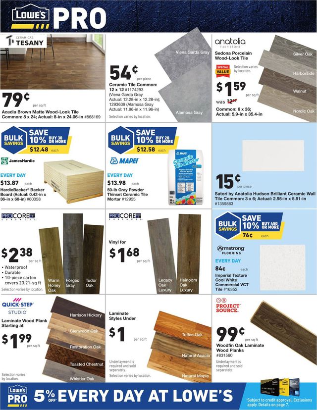 Lowe's Ad from 10/03/2019