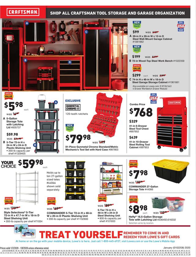 Lowe's Ad from 01/02/2020