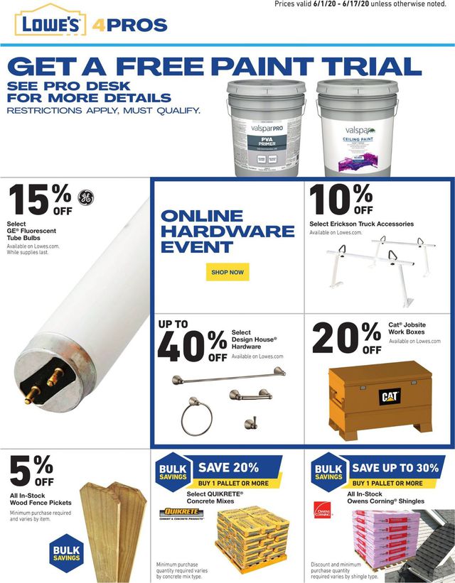 Lowe's Ad from 06/01/2020