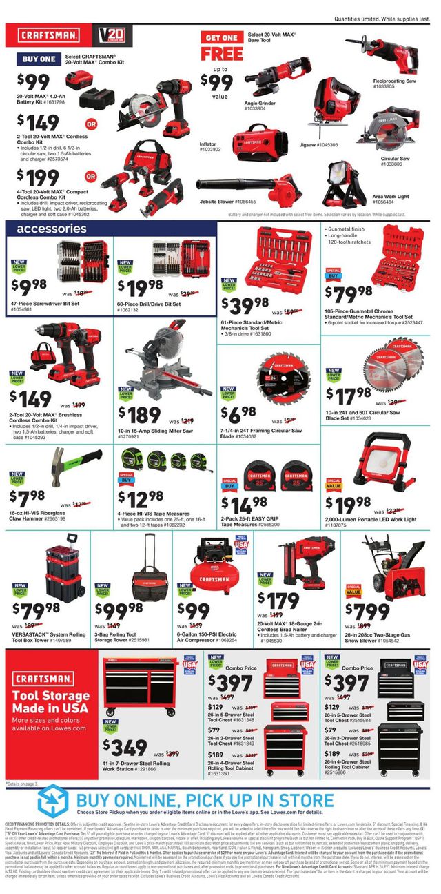 Lowe's Ad from 11/05/2020