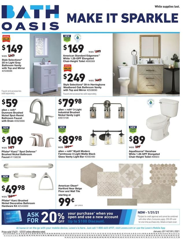Lowe's Ad from 01/14/2021