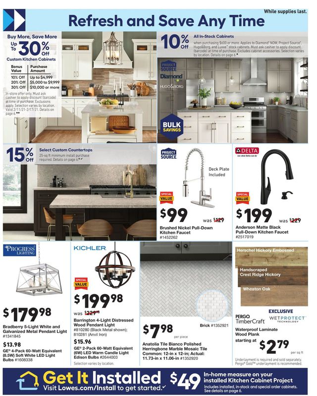 Lowe's Ad from 02/11/2021