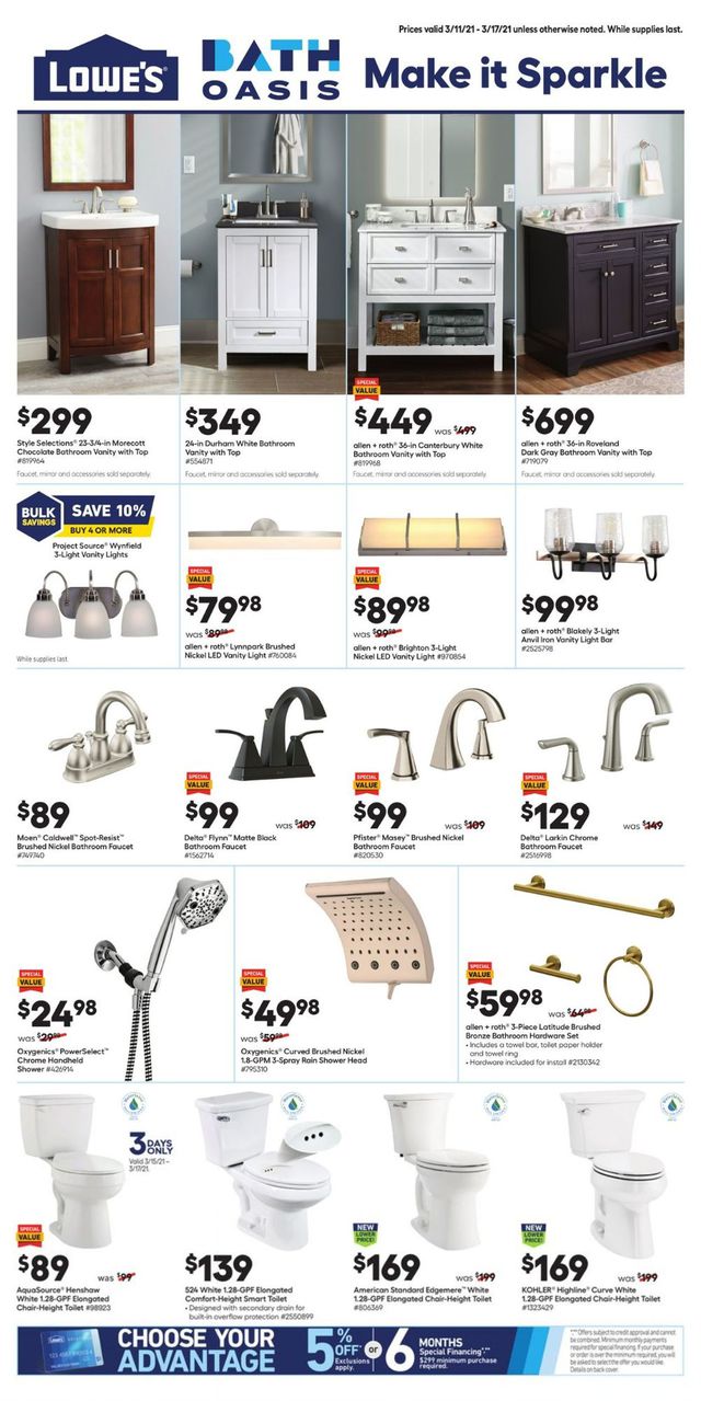 Lowe's Ad from 03/11/2021