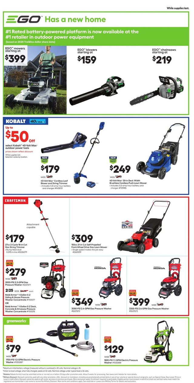 Lowe's Ad from 05/20/2021