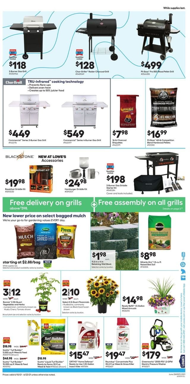 Lowe's Ad from 06/10/2021