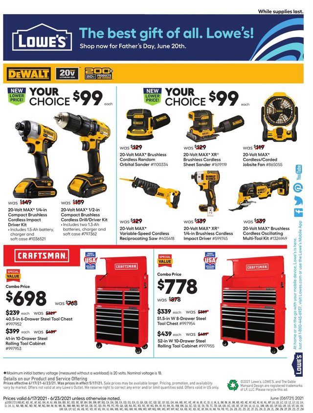 Lowe's Ad from 06/17/2021