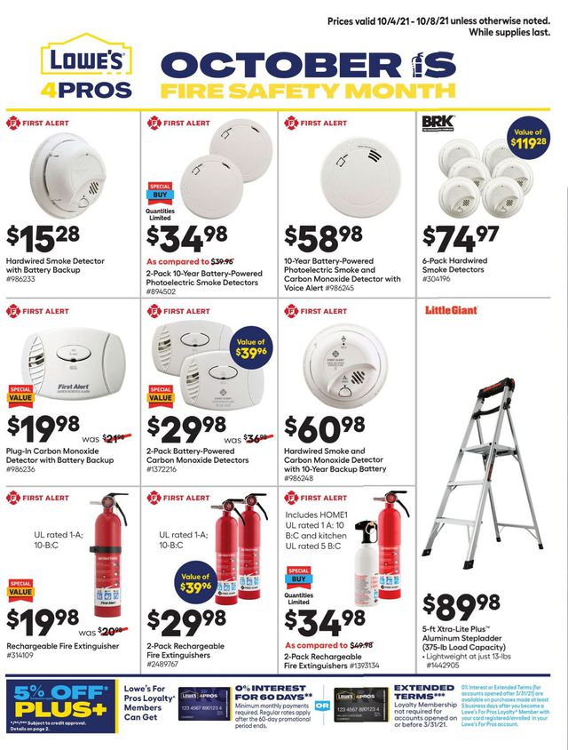 Lowe's Ad from 10/04/2021