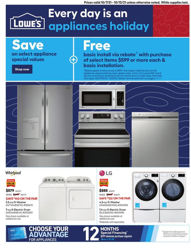 Lowe's Ad from 10/07/2021