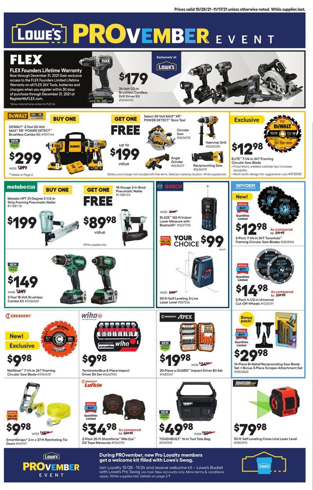 Lowe's Ad from 10/28/2021